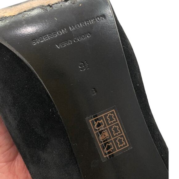 Sigerson Morrison Baladi Booties Heels Black Metallic - Picture 10 of 11